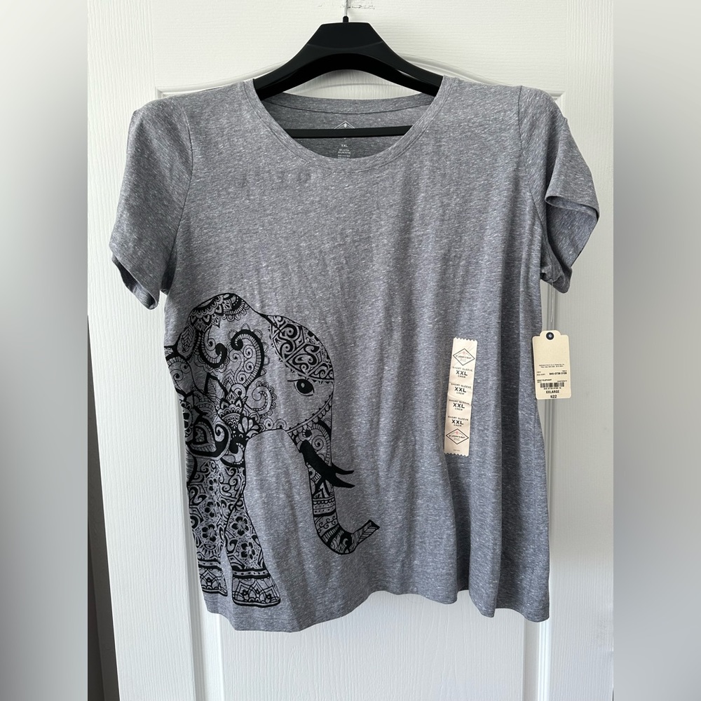 St. John’s Bay Grey Elephant Tee XXL